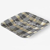 Schwarzes Gold Weihnachtsmuster#7 ID1009 Pappteller (Gewinkelt)