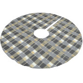 Schwarzes Gold Weihnachtsmuster#7 ID1009 Polyester Weihnachtsbaumdecke (Schrägansicht)