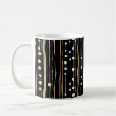 Schwarzes Gold weiße Perlen Kaffeetasse (Links)