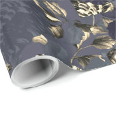 Schwarzes Gold weißes modernes Vintages Geschenkpapier (Rolleneckpunkt)