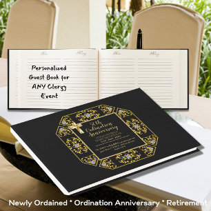 Schwarzes Gold zum personalisierten Jubiläum Gästebuch