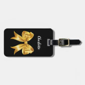 Schwarzes Goldbug Gepäckanhänger (Vorderseite horizontal)
