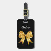 Schwarzes Goldbug Gepäckanhänger (Vorderseite vertikal)