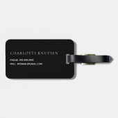 Schwarzes Goldbug Gepäckanhänger (Rückseite horizontal)