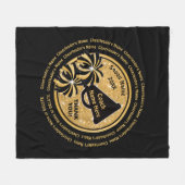 Schwarzes, GoldCheerleading Zug-Geschenke, Fleecedecke (Vorderseite (Horizontal))