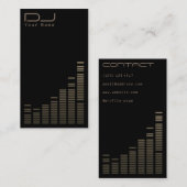 Schwarzes Golddunkles elegantes modernes Musical Visitenkarte (Vorne/Hinten)