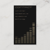 Schwarzes Golddunkles elegantes modernes Musical Visitenkarte (Rückseite)