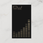 Schwarzes Golddunkles elegantes modernes Musical Visitenkarte (Vorderseite)