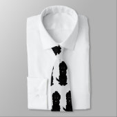Schwarzes Goldendoodle Design Jeder Farbige Hinter Krawatte (Gebunden)