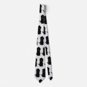 Schwarzes Goldendoodle Design Jeder Farbige Hinter Krawatte (Vorderseite)