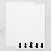 Schwarzes Goldendoodle-Hund-Design Briefpapier (Vorne/Hinten)