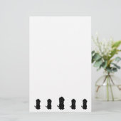 Schwarzes Goldendoodle-Hund-Design Briefpapier (Stehend Vorderseite)