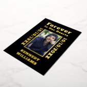 Schwarzes goldenes Foto für immer im Herzen Folieneinladung (Gedreht)