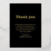 Schwarzes goldenes Foto für immer im Herzen Folieneinladung (Rückseite)