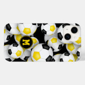 Schwarzes goldenes Mannschaftstollen lustige Fußbä Case-Mate iPhone Hülle (Rückseite (Horizontal))