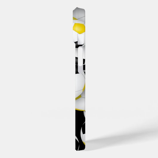 Schwarzes goldenes Mannschaftstollen lustige Fußbä Case-Mate iPhone Hülle (Rückseite / Links)