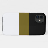 Schwarzes goldenes Olive Weiße Streifen Case-Mate iPhone Hülle (Rückseite (Horizontal))
