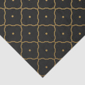 Schwarzes goldenes Quatrefolienpapier Seidenpapier (Detail)