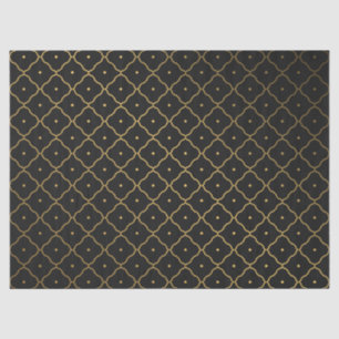 Schwarzes goldenes Quatrefolienpapier Seidenpapier