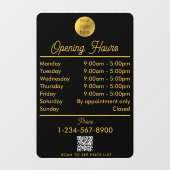 Schwarzes goldenes Skript für die Eröffnung von Ge Fensteraufkleber (Blatt)