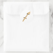 Schwarzes goldenes Zodiaksymbol Runder Aufkleber (Tasche)