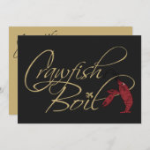 Schwarzes Goldextravagantes Einladung (Vorne/Hinten)