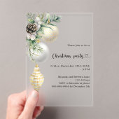 Schwarzes goldfarbenes Weihnachtsbaum mattiertes P Acryleinladungen (Insitu (Handheld))