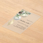 Schwarzes goldfarbenes Weihnachtsbaum mattiertes P Acryleinladungen (Ablage )