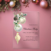 Schwarzes goldfarbenes Weihnachtsbaum mattiertes P Acryleinladungen