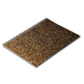 Schwarzes Goldfunkelnd Glitter Notizblock (Linke Seite)
