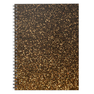 Schwarzes Goldfunkelnd Glitter Notizblock