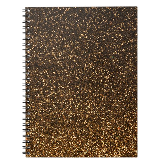 Schwarzes Goldfunkelnd Glitter Notizblock (Vorderseite)
