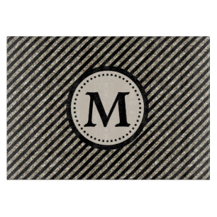 Schwarzes GoldGlitzer-Streifen-Ausschnitt-Brett Schneidebrett