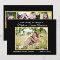 Schwarzes/Goldhintergrund - Absolvent-Mitteilung
