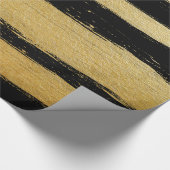 Schwarzes GoldImitatblatt moderne Geschenkpapier (Ecke)