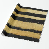 Schwarzes GoldImitatblatt moderne Geschenkpapier (Ungerollt)