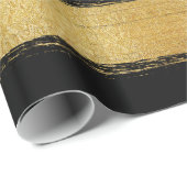 Schwarzes GoldImitatblatt moderne Geschenkpapier (Rolleneckpunkt)