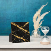 Schwarzes Goldmarmor Luxe-Muster Fotoplatte (InSitu)