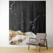 Schwarzes Goldmessmuster Wandteppich (Beispiel)