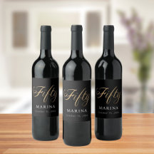 Schwarzes Goldnamensskript 50. Geburtstag