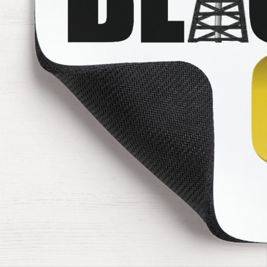 Schwarzes Goldöl Mousepad (Ecke)