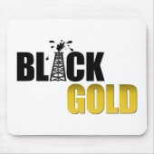Schwarzes Goldöl Mousepad (Vorne)