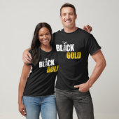 Schwarzes Goldöl T-Shirt (Unisex)