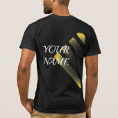 Schwarzes Goldsilber T-Shirt (Rückseite)