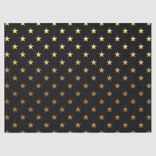 Schwarzes Goldsternpapier aus Party Seidenpapier (Vorderseite)