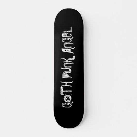 SCHWARZES, GOTH PUNK-ENGEL SKATEBOARD (Vorne)