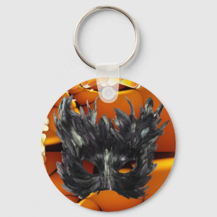 Schwarzes Gothic-Maskendesign Schlüsselanhänger