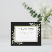 Schwarzes Grabmal Foto Aquarell Dankeskarte (Stehend Vorderseite)