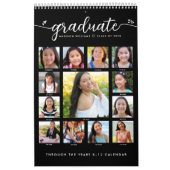 Schwarzes Graduate K-12 Script FotoCollage 15 Mona Kalender (Titelbild)