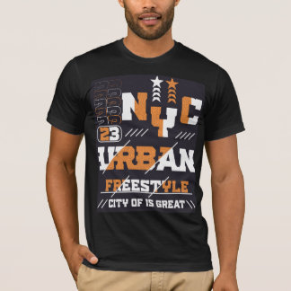 Schwarzes Grafikdesign-T-Shirt | Stylische Streetw T-Shirt